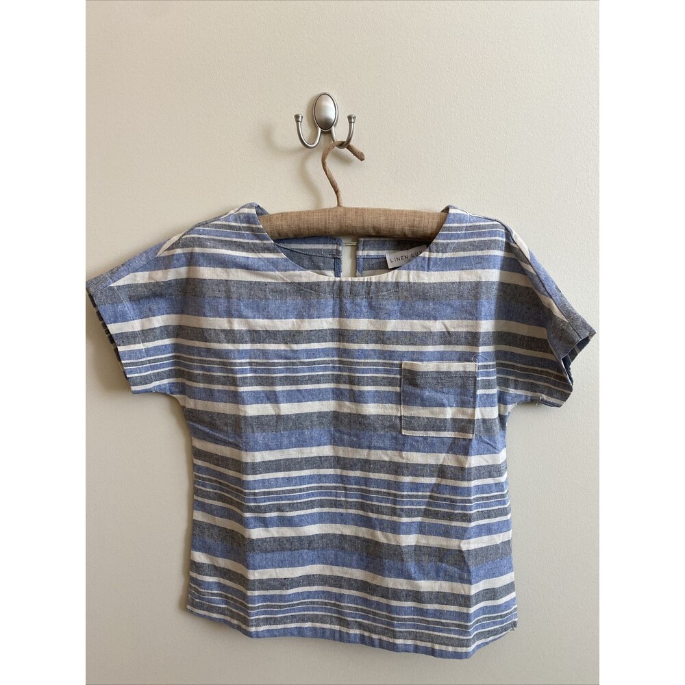 Linen Lux pullover one pocket linen blend blouse  size XS
